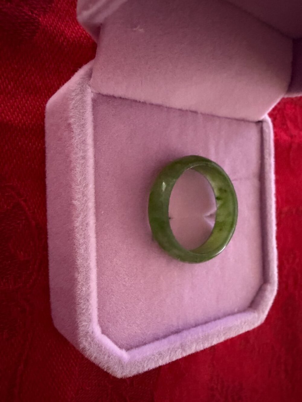 GREEN JADE RING SIZE 4 - Picture 4 of 6